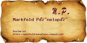 Markfeld Pénelopé névjegykártya